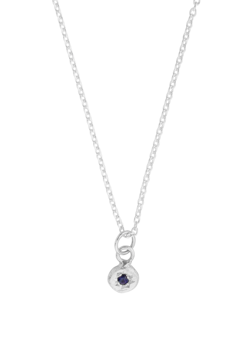 Sapphire star necklace sterling silver photo