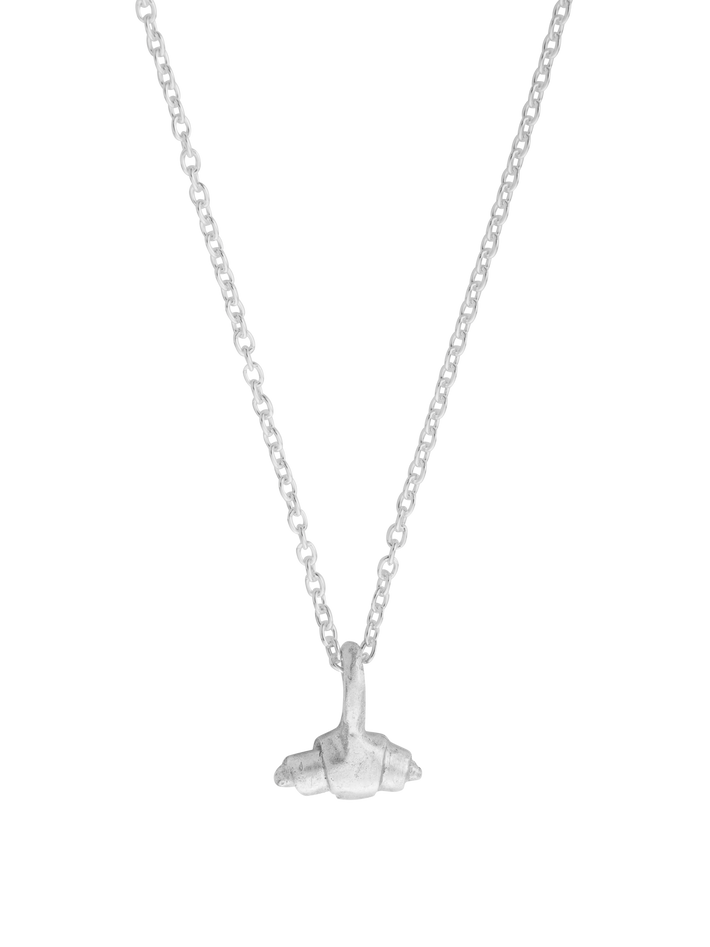 Croissant necklace sterling silver