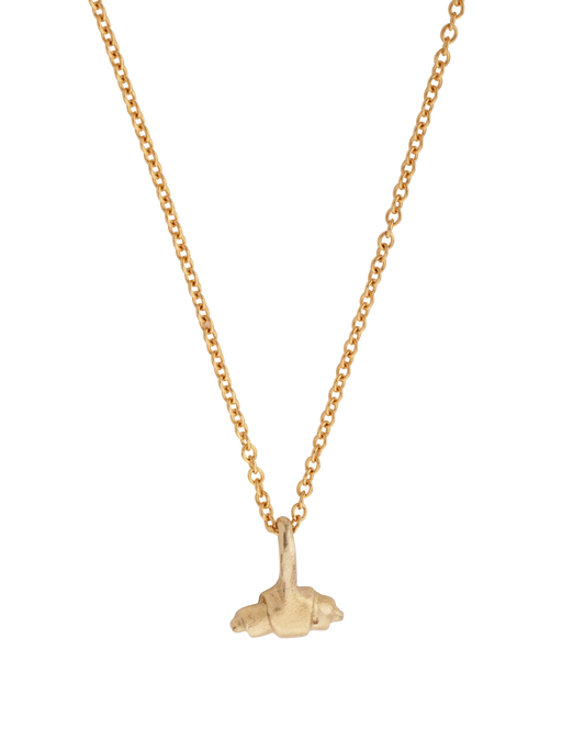 Croissant necklace 9kt yellow gold  photo