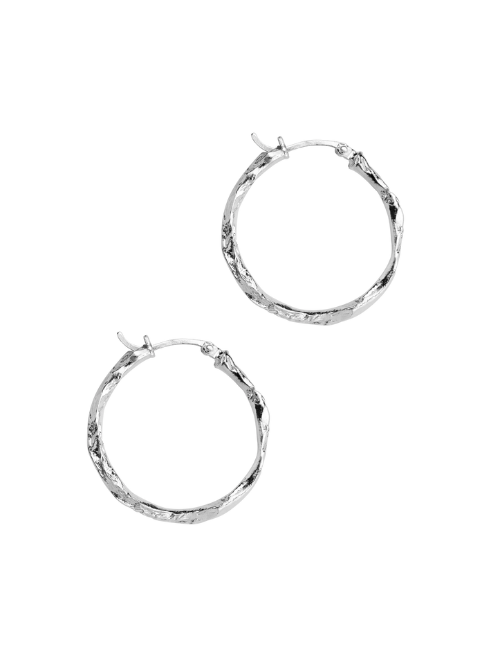 Medium molten hinge clasp hoops