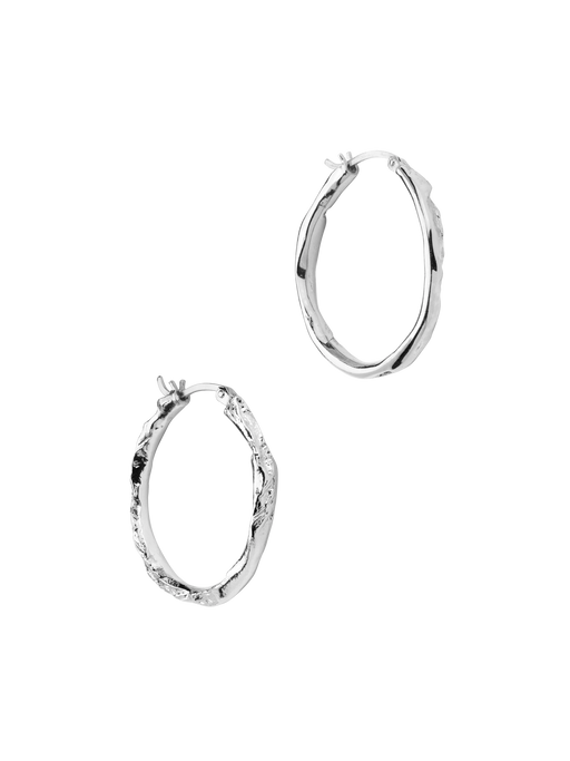 Medium molten hinge clasp hoops photo