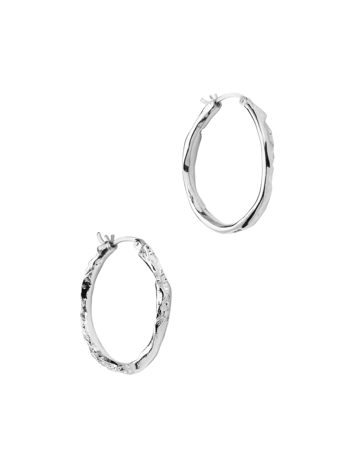 Medium molten hinge clasp hoops