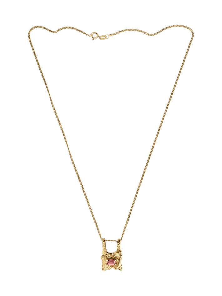 Molten plate pendant necklace