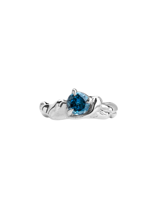 Molten blue topaz stone ring photo