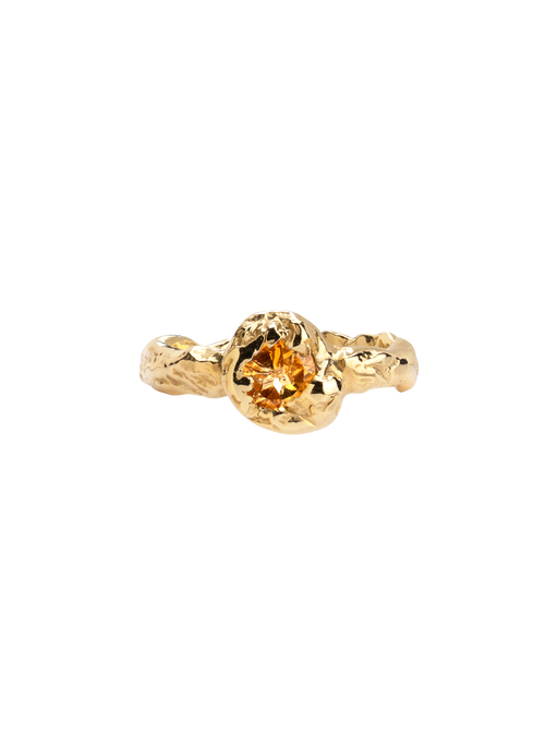 Molten mess round citrine ring photo