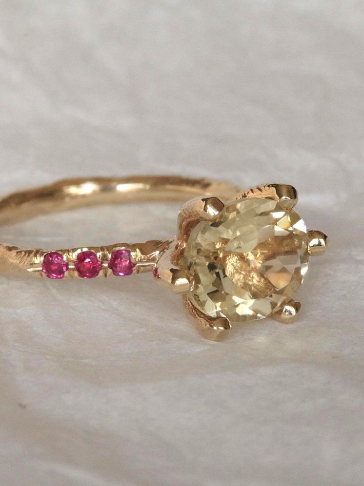 Citrine cocktail ring