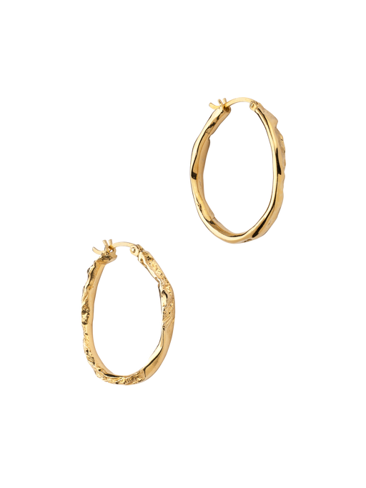 Medium molten hinge clasp hoops photo