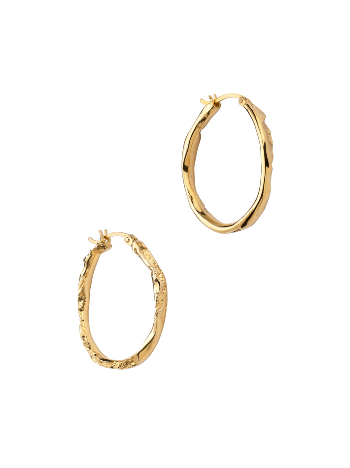 Medium molten hinge clasp hoops