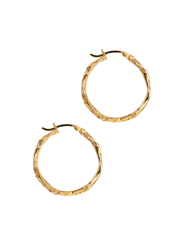 Medium molten hinge clasp hoops