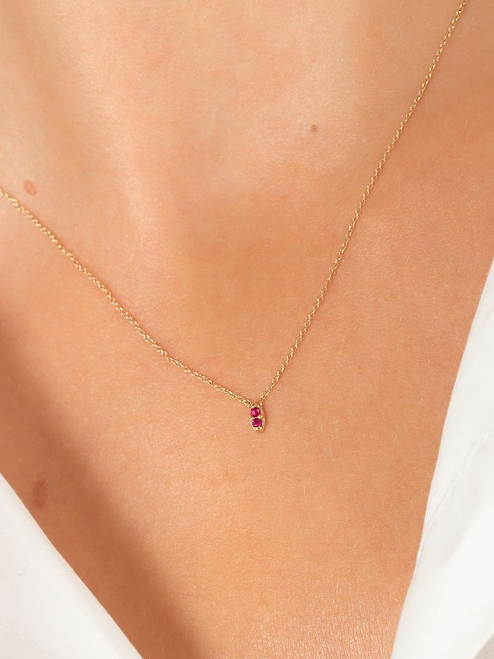 Duet ruby necklace