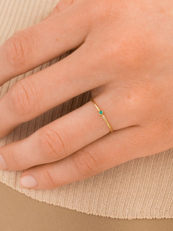 Turquoise prong ring
