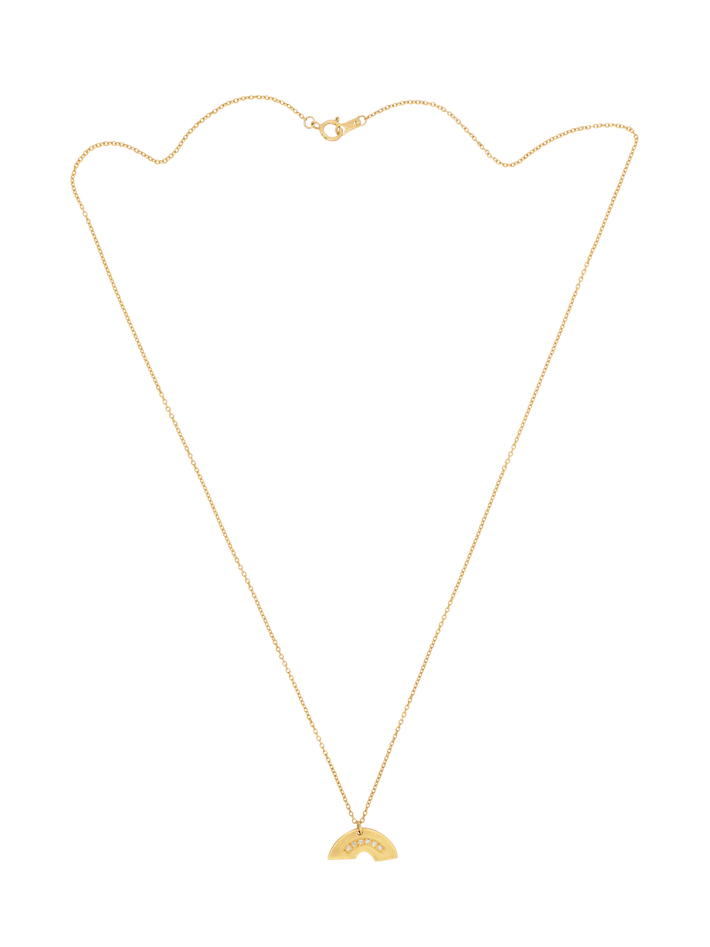 White diamond rainbow necklace