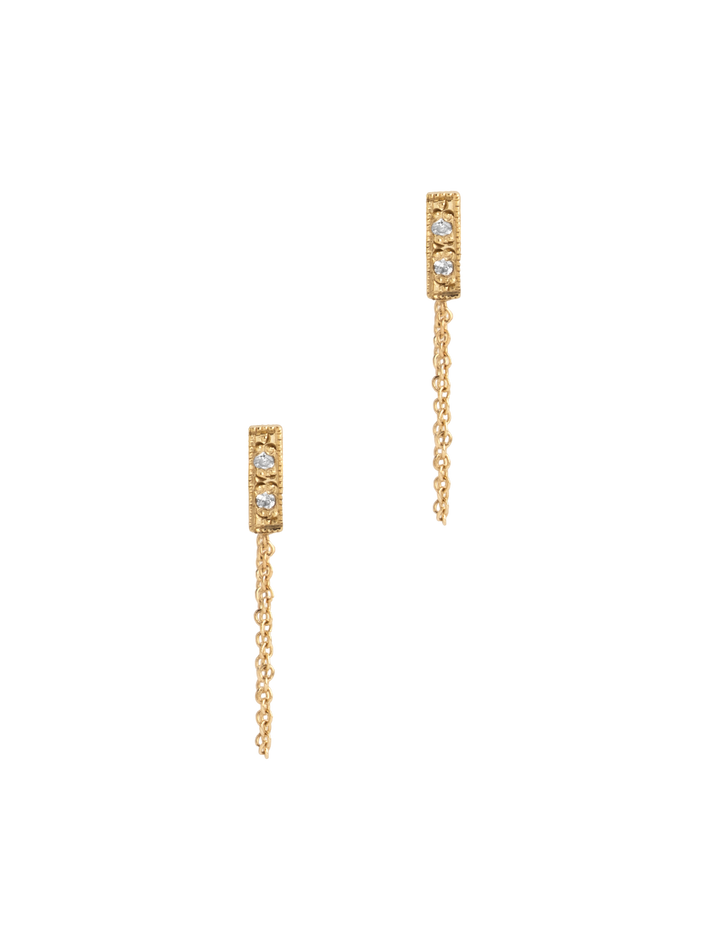 Bar chain earrings