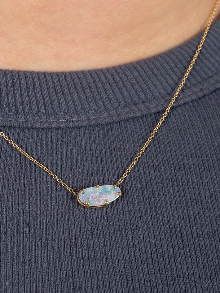 Doublet opal necklace
