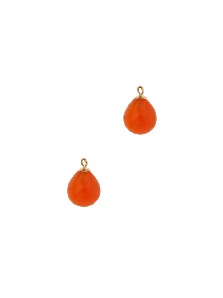Carnelian droppers, 9ct gold