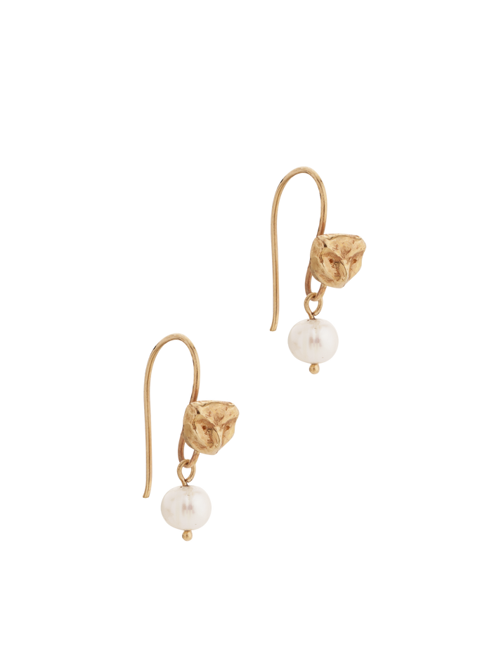 Athena owl swapper earrings, 9ct gold
