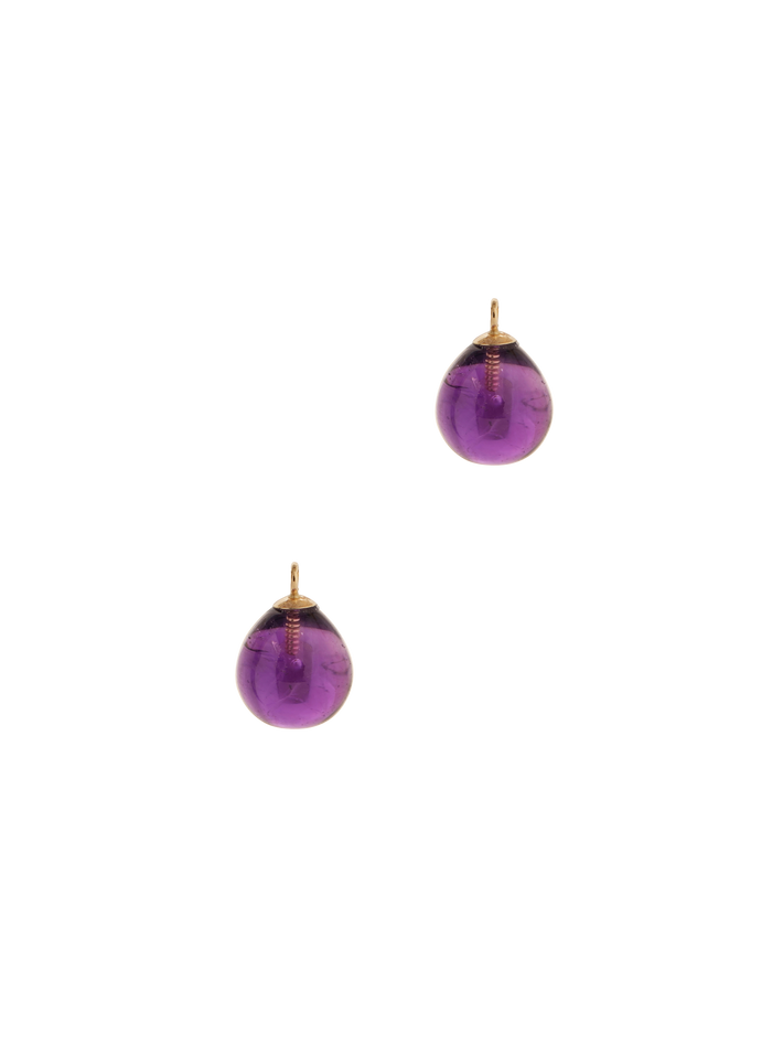Amethyst droppers, 9ct gold