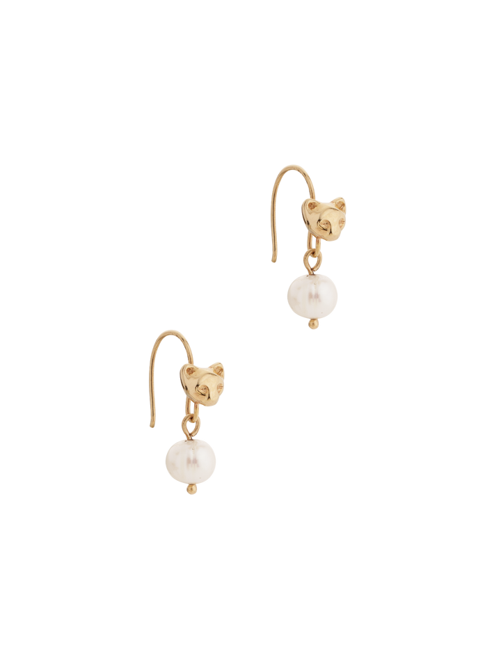 Mau cat swapper earrings, 9ct gold