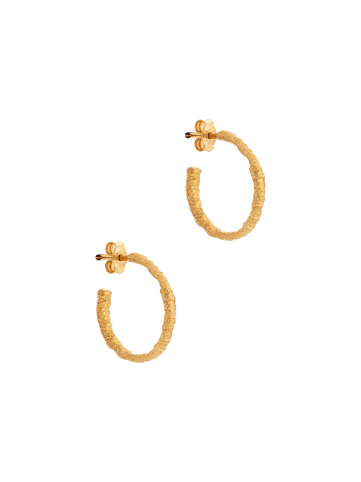 Straight stitch hoop earrings, small photo