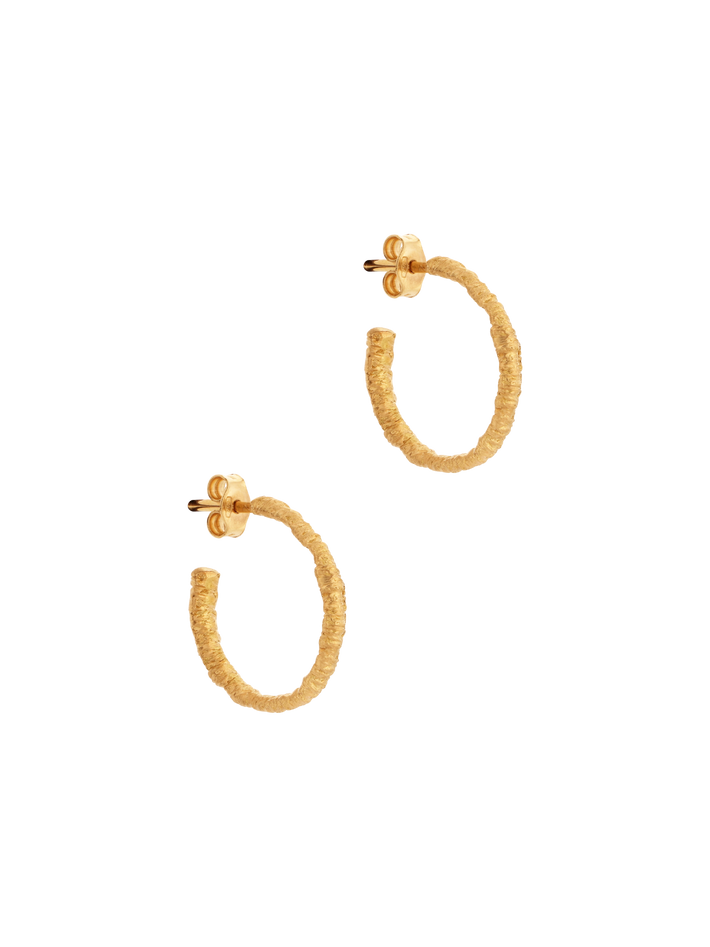Straight stitch hoop earrings, small