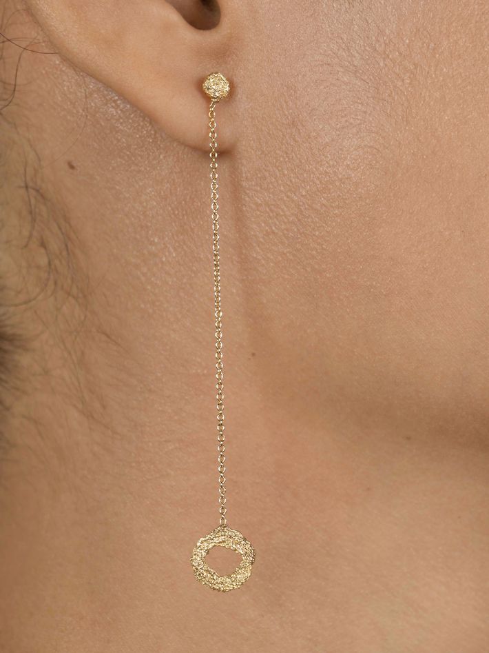 Mati chain drop earrings