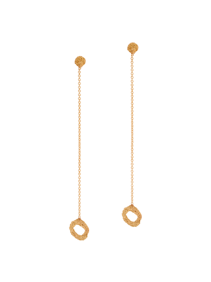 Mati chain drop earrings