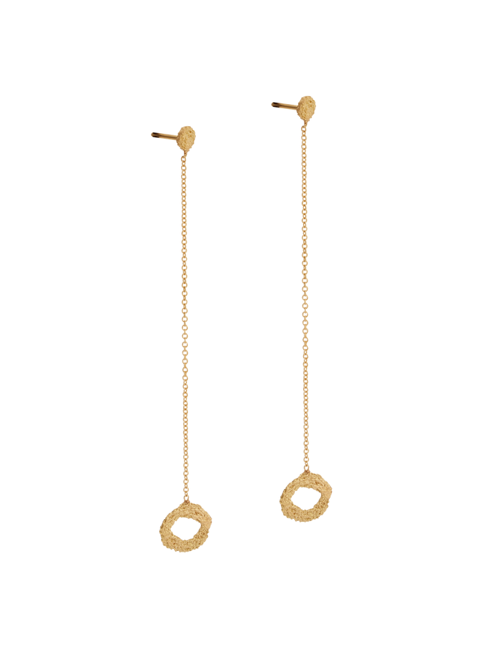 Mati chain drop earrings