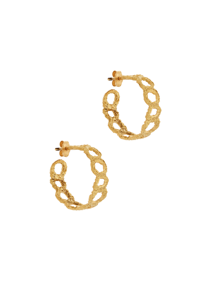 Crown hoop earrings