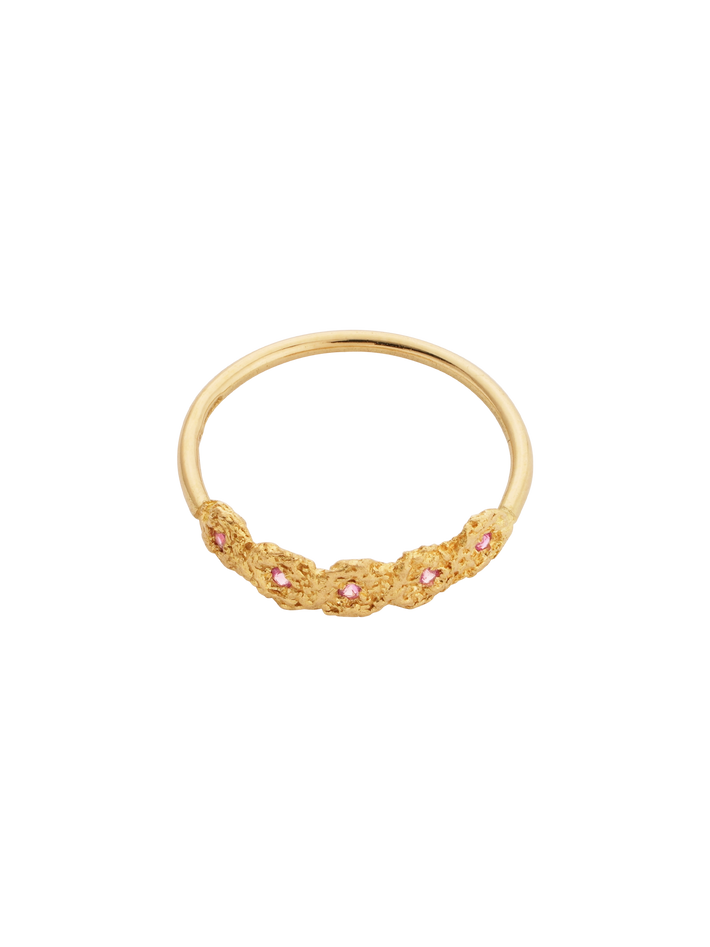 Shisha tiara ring with pink sapphires