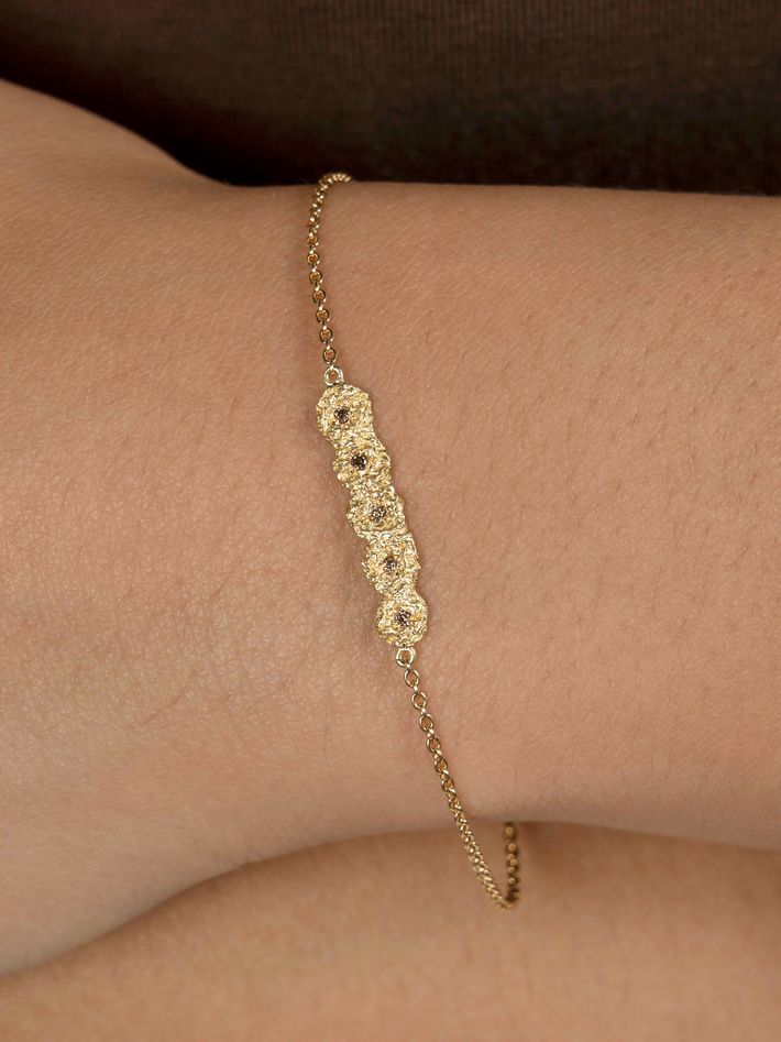 Shisha line bracelet with champagne diamonds