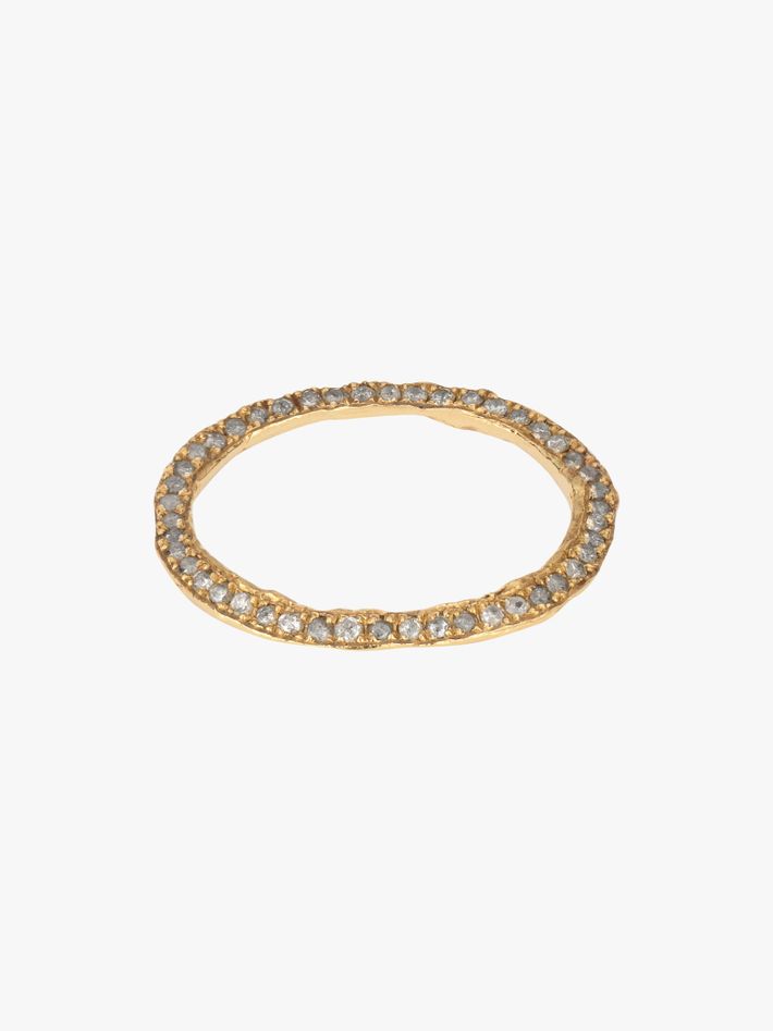 Pavé grey diamond stacking ring