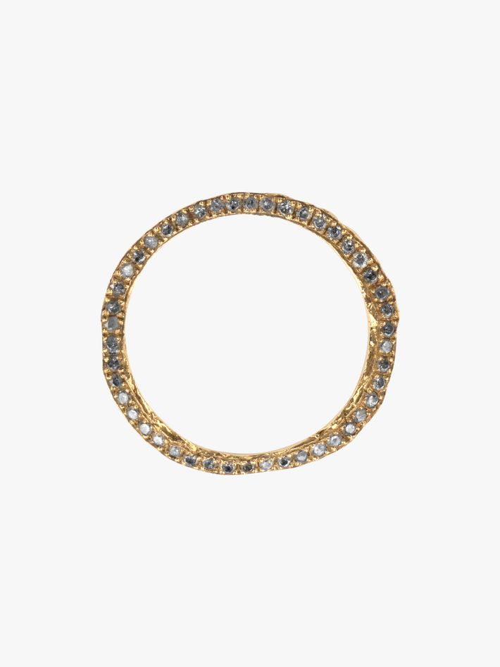 Pavé grey diamond stacking ring