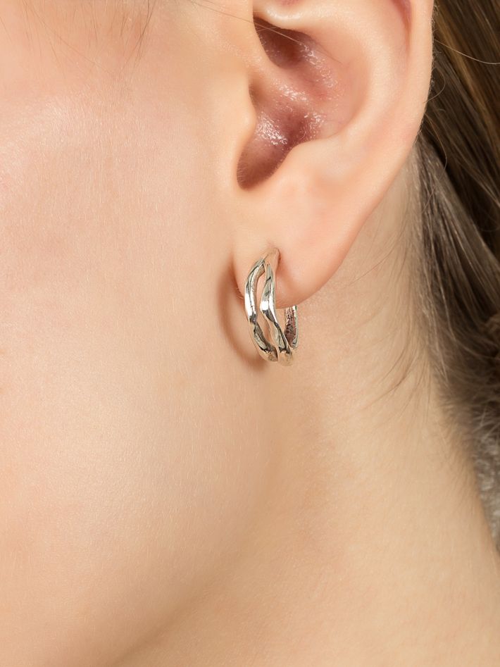 Sculptured split earrings 