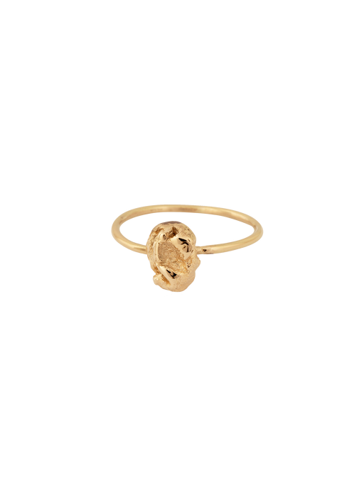 Zero waste ring in solid gold photo