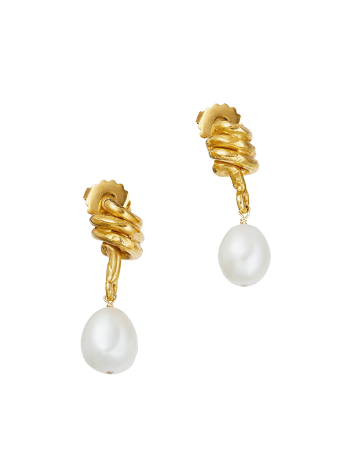 Celestial raindrop pearl earrings photo