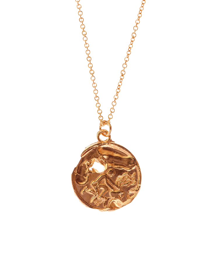 The aquarius medallion necklace