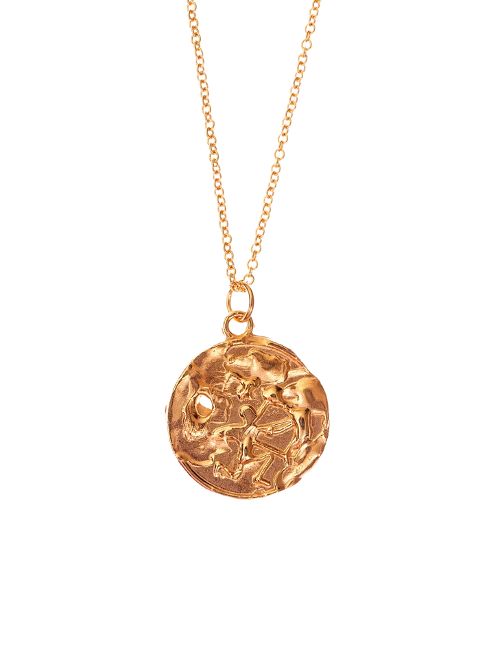 The sagittarius medallion necklace