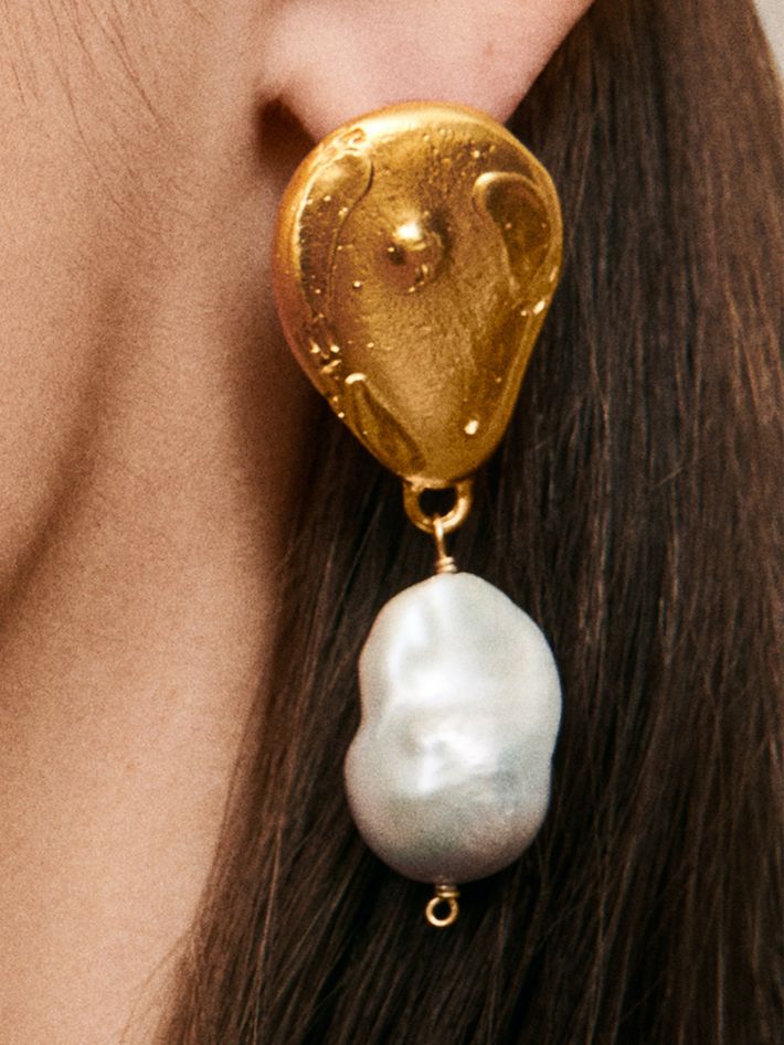 Talisman 24 Kt Gold Plated Earrings in Gold - Alighieri