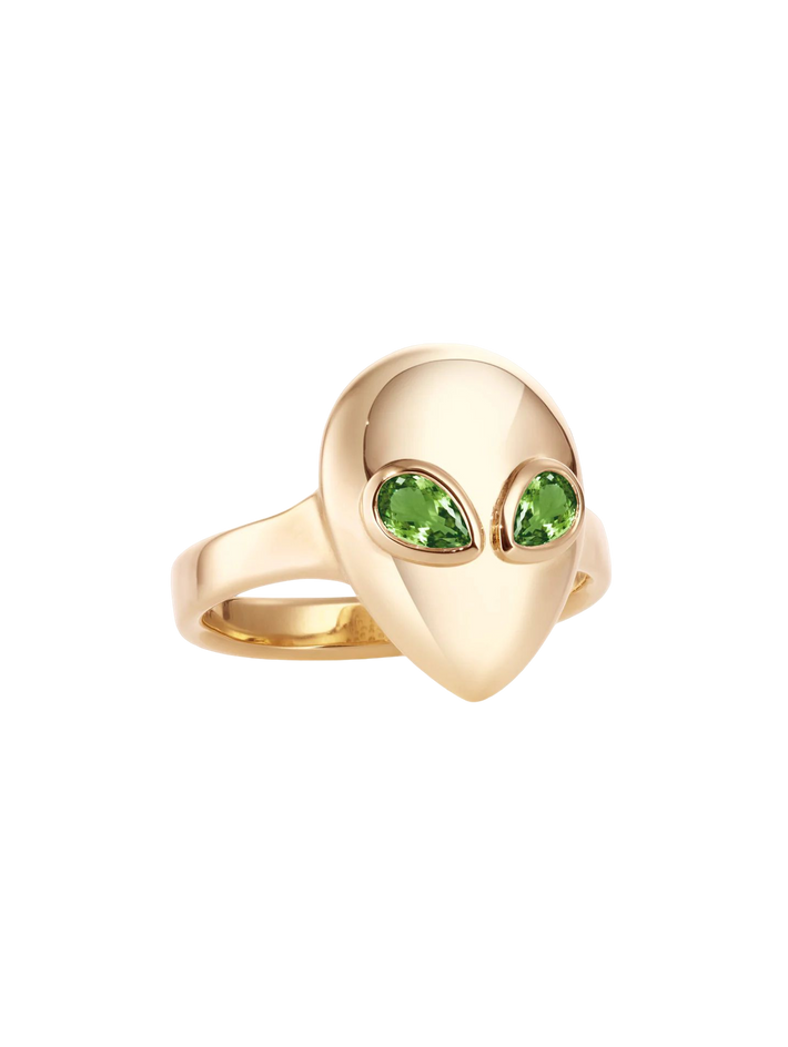 Alien ring green tourmaline