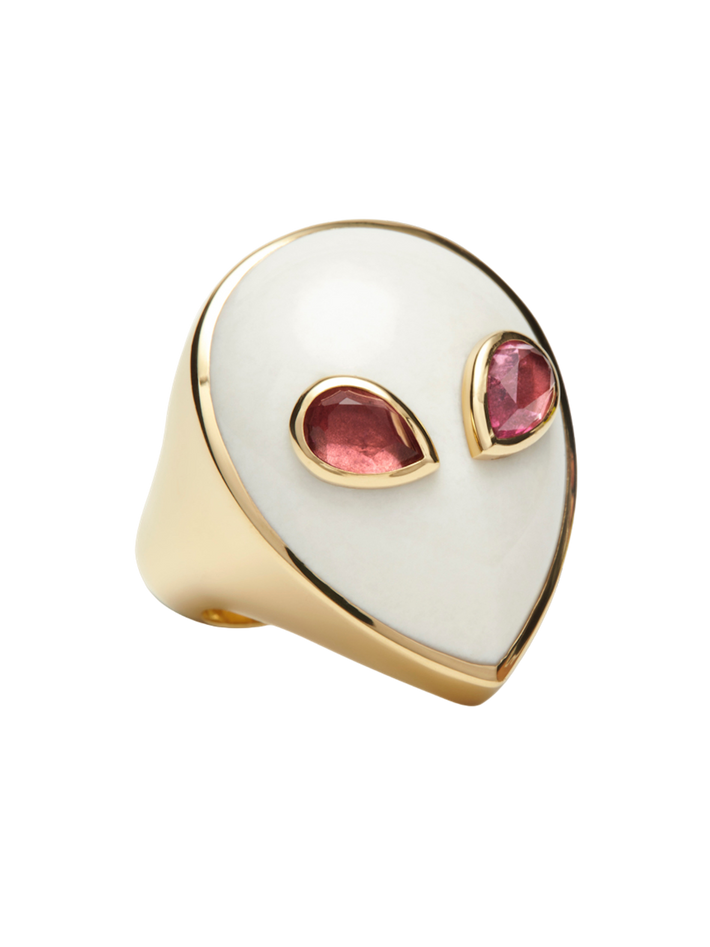 Alien gemstone ring