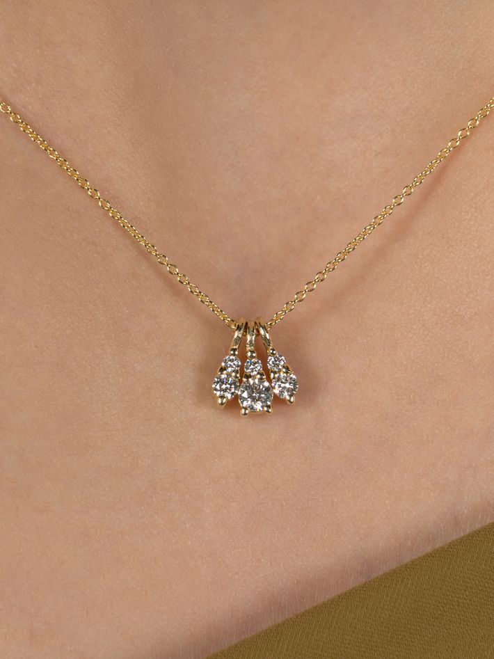 Gia cluster necklace