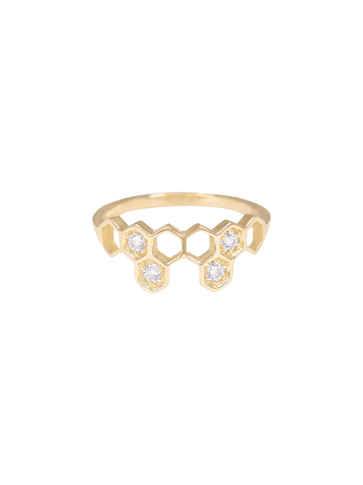 Honeycombs crown ring photo