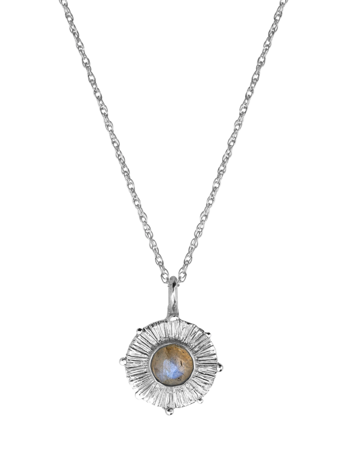 Sunburst coin pendant