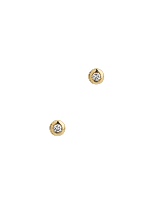 Mini diamond pebble earrings photo