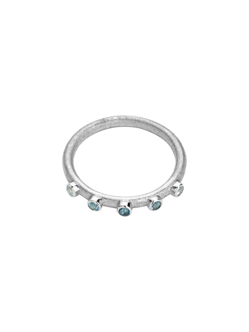Aquamarine ombré ring photo