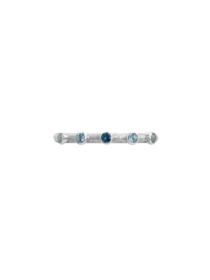 Aquamarine ombré ring