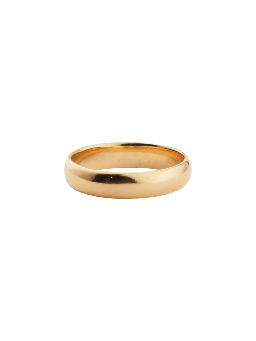 18kt gold wide wedding band photo