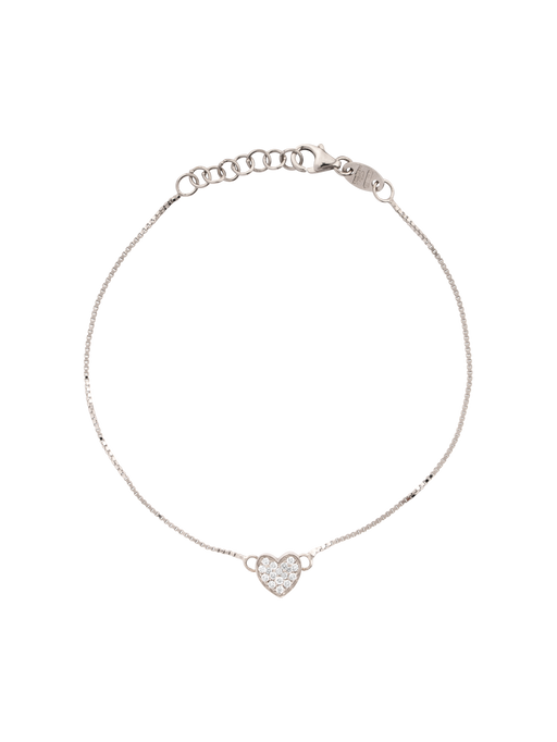 White diamond heart bracelet photo