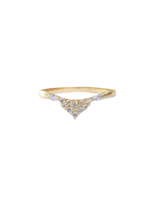 Maori diamond crown ring photo