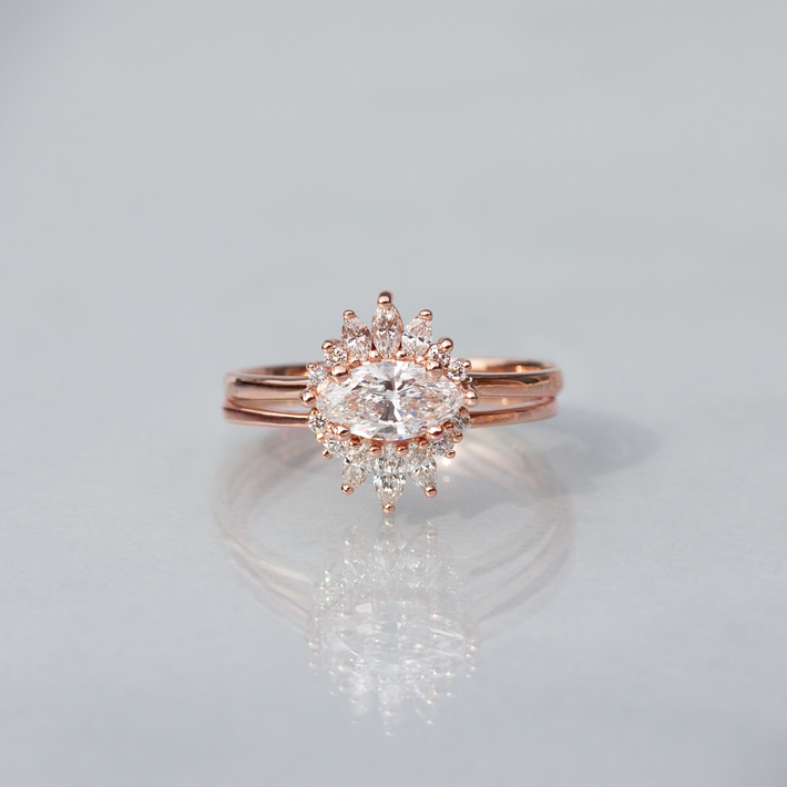 Amour diamond crown ring